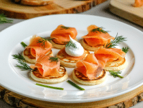 Combien de blinis pour une entrée au saumon